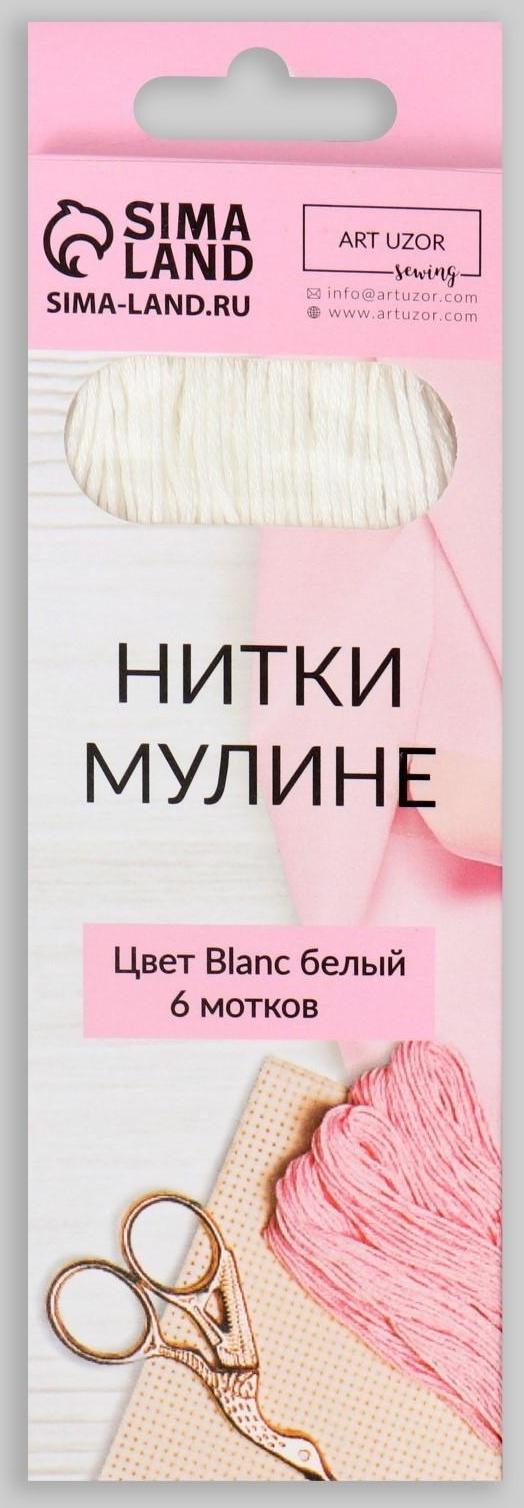 Нитки мулине «Blanc», 8 ± 1 м, цвет белый
