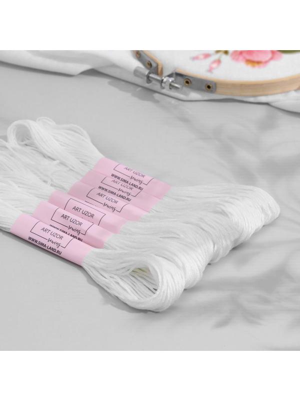 Нитки мулине «Blanc», 8 ± 1 м, цвет белый