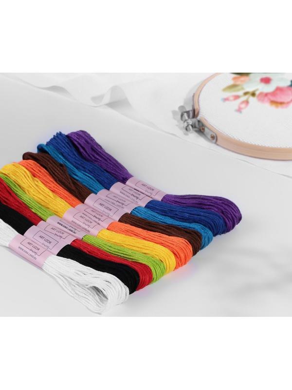 Набор ниток мулине «Школьный», 8 ± 1 м, 10 шт