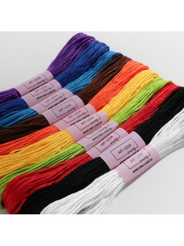 Набор ниток мулине «Школьный», 8 ± 1 м, 10 шт