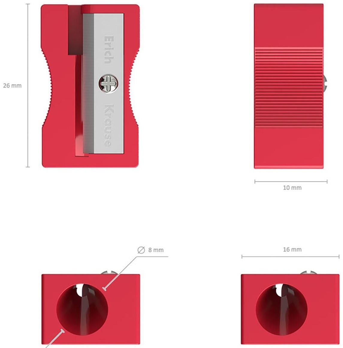 Точилка 1 отверстие ErichKrause Unity, отверстие диаметром 8 мм, микс