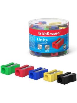 Точилка 1 отверстие ErichKrause Unity, отверстие диаметром 8 мм, микс