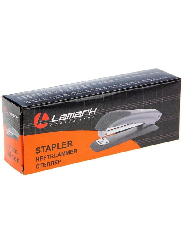 Степлер Lamark Ulrich №24/6 и 26/6, металлический корпус, встроенный антистеплер, индикатор скоб, до 30 листов