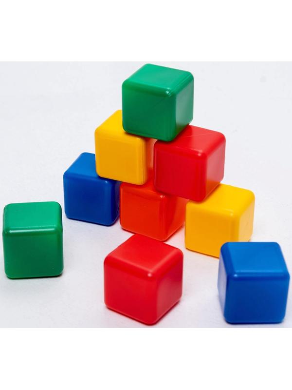 Набор цветных кубиков, 9 штук, 4 × 4 см