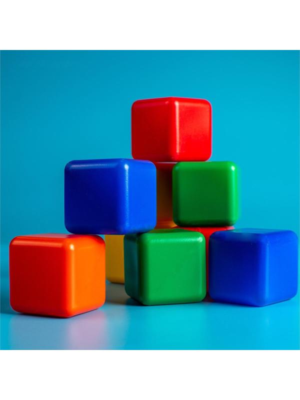 Набор цветных кубиков, 9 штук, 4 × 4 см