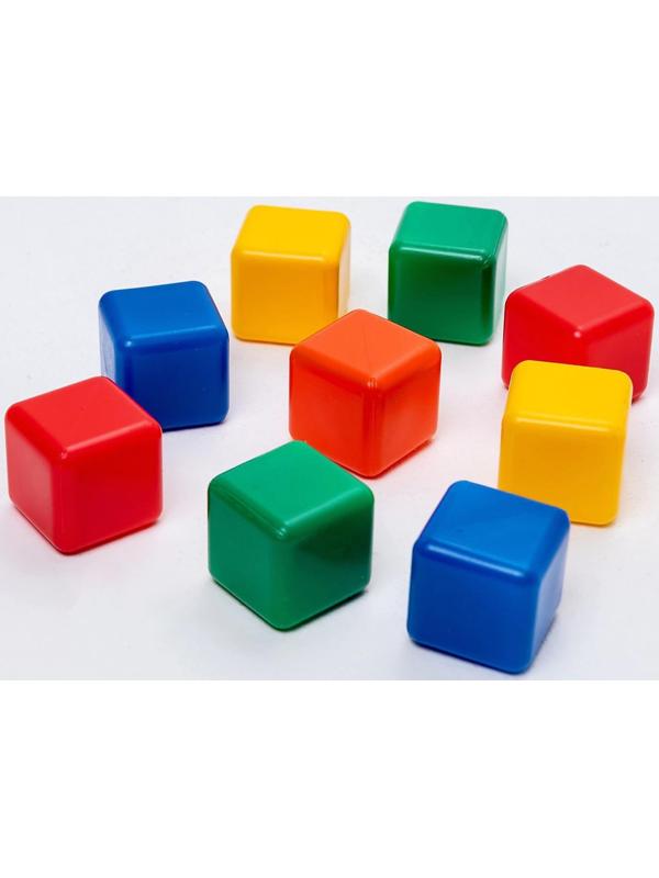 Набор цветных кубиков, 9 штук, 4 × 4 см