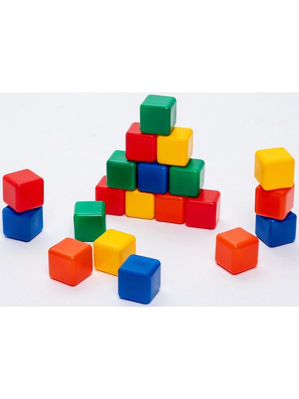 Набор цветных кубиков, 20 штук, 4 × 4 см