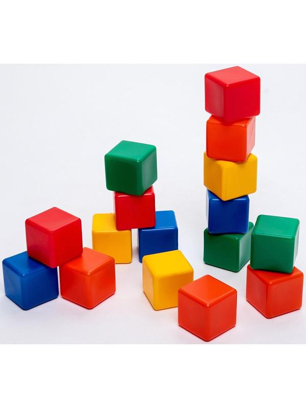 Набор цветных кубиков,16 штук 6 × 6 см