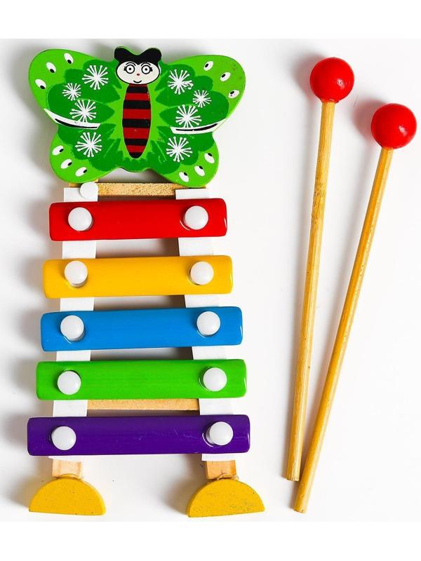 Игрушка музыкальная Металлофон «Бабочка», 5 тонов