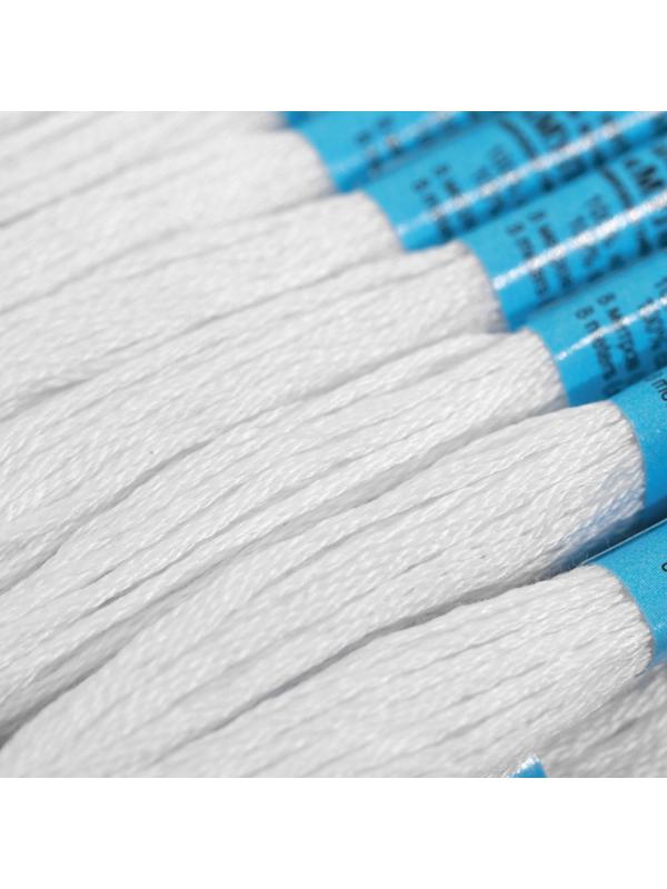 Нитки мулине, 8 ± 1 м, цвет белый №0415