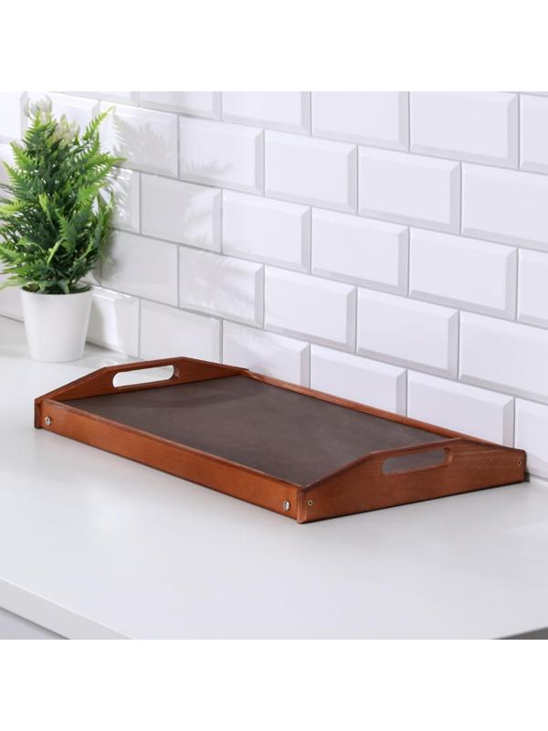 Столик для завтрака складной, 50×30см, с ручками, морёный