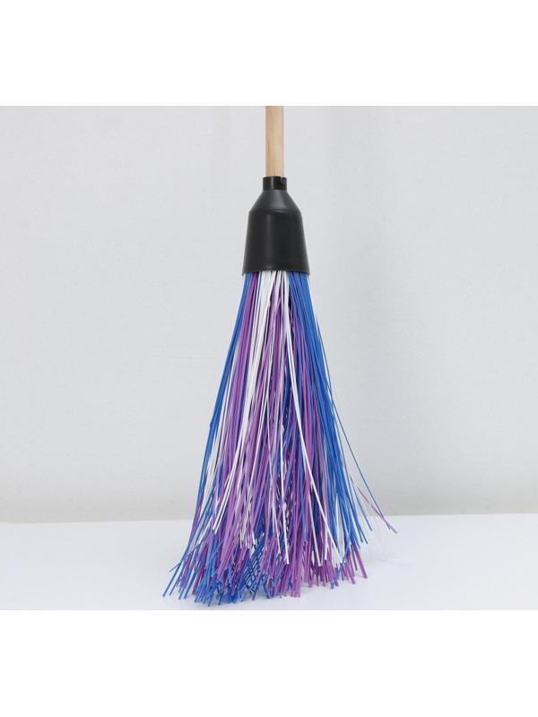 Метла полипропиленовая, с черенком «Дорогая», 5 колец, цвет МИКС