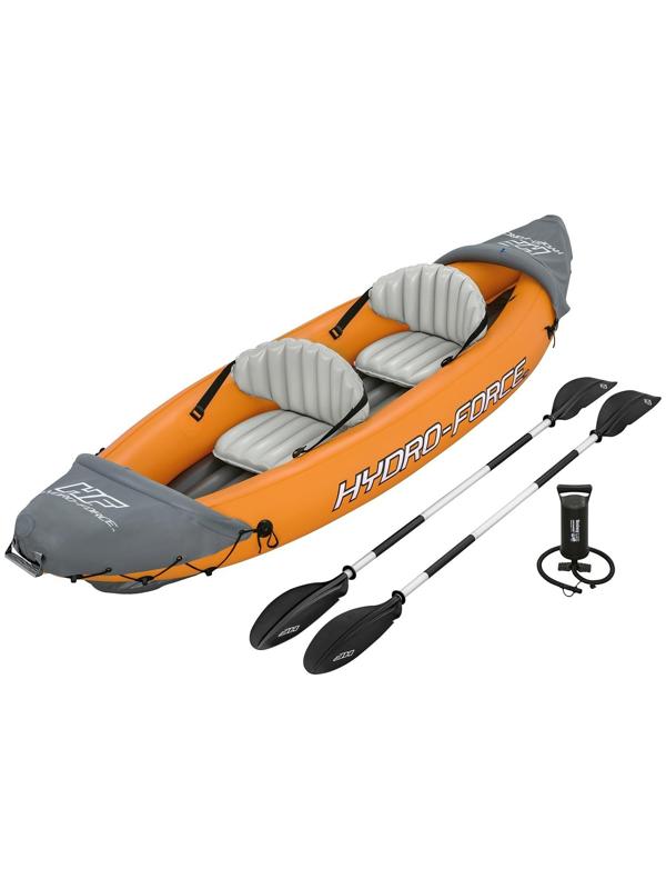 Байдарка Lite-Rapid X2 Kayak, 2 местная, вёсла 218 см, до 160 кг, 321 х 88 х 48 см, 65077 Bestway
