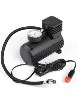 Компрессор автомобильный TORSO, 15 л/мин, провод 260 см, шланг 45 см, чёрный