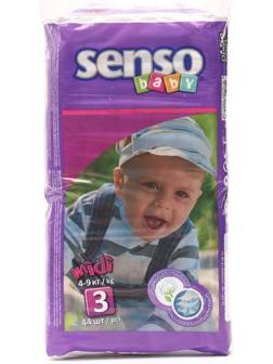 Подгузники «Senso baby» Midi (4-9 кг), 44 шт