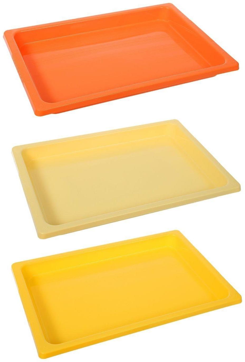 Набор подносов для заморозки пельменей, 36×25×3 см, 3 шт, цвет МИКС