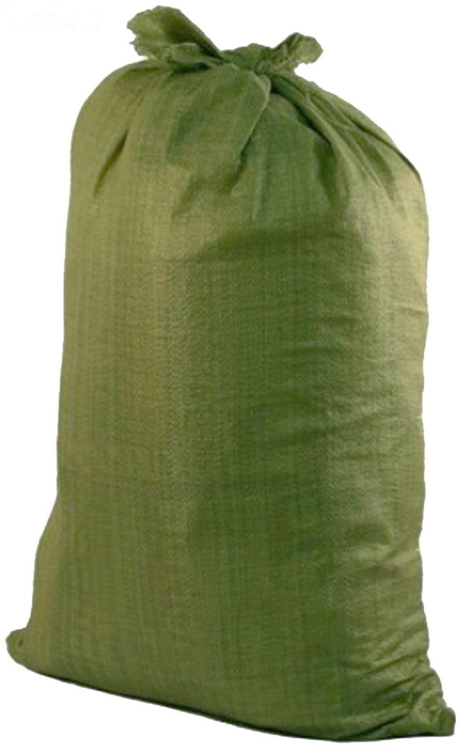 Мешок полипропиленовый 55 х 105 см, для строительного мусора, зеленый, 50 кг