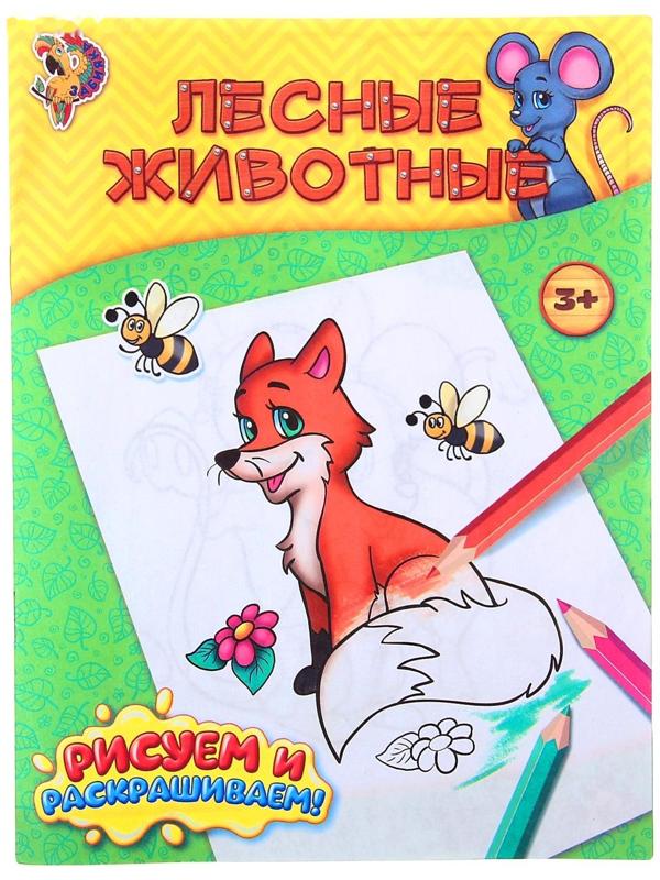 Раскраска «Лесные животные», 12 стр.