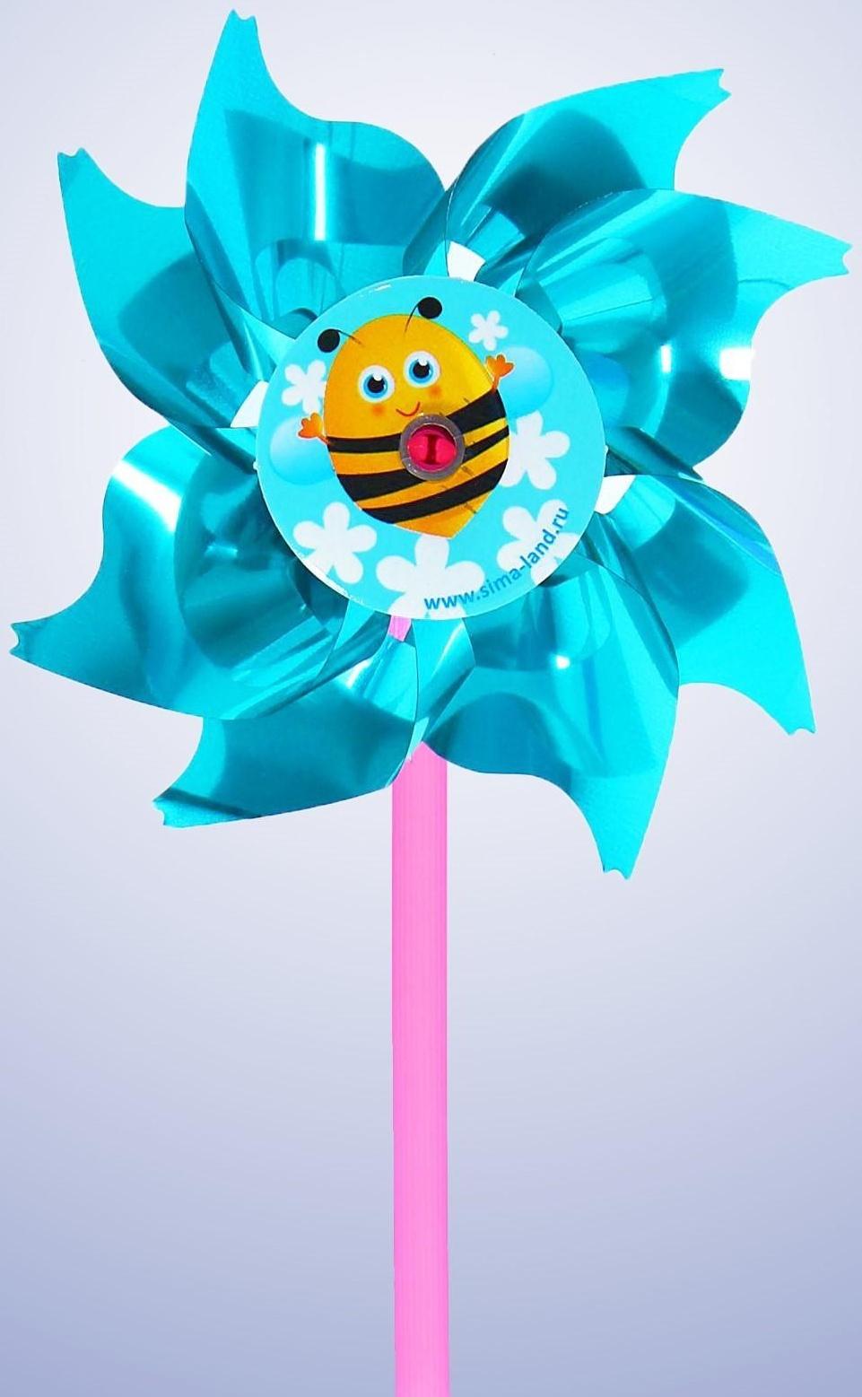 Ветерок с фольгой «Пчёлка», d=8 см