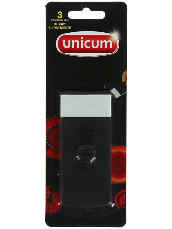 Чудо скребок для чистки стеклокерамики Unicum, 1 шт. + 2 шт. запасных лезвия