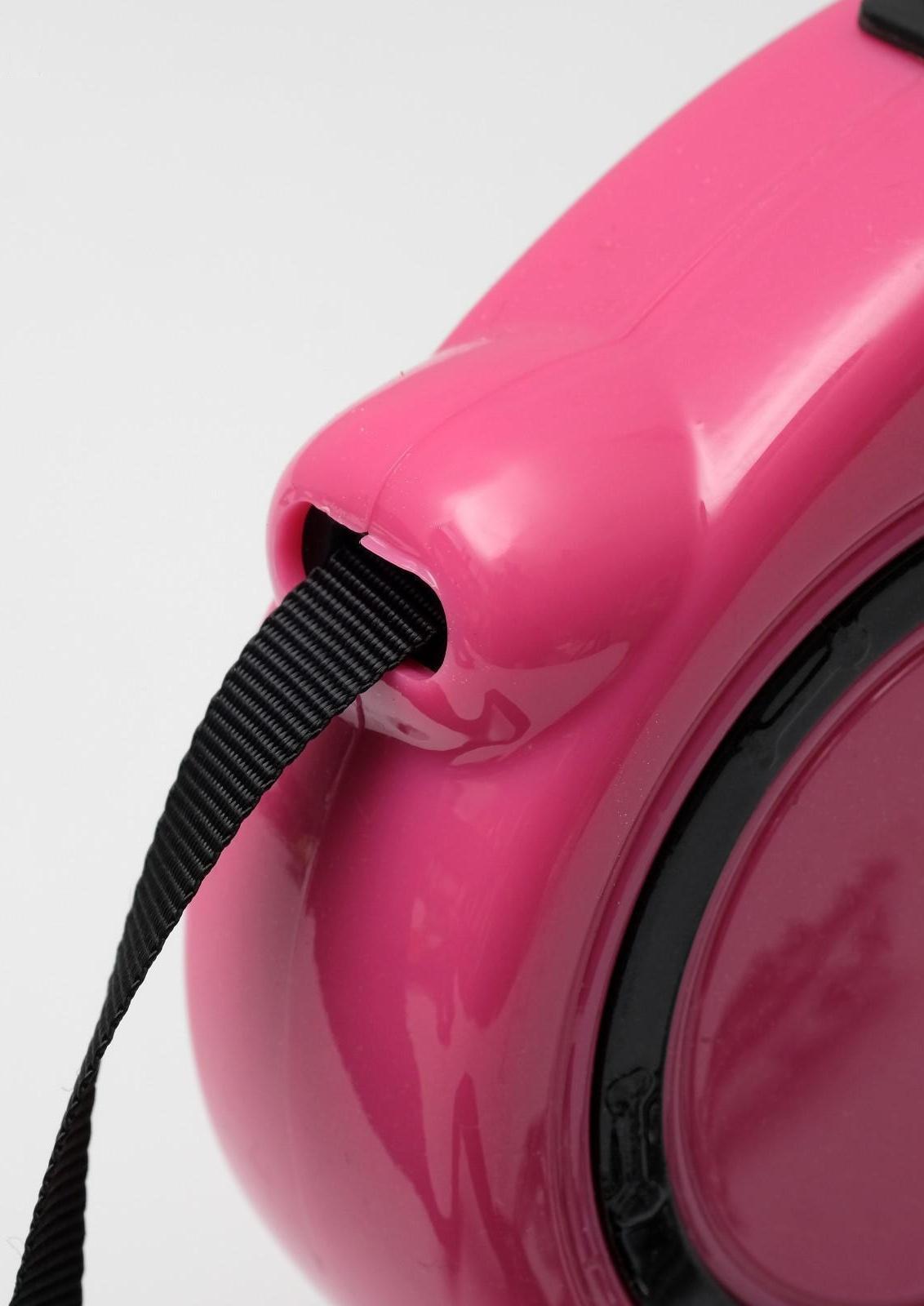 Рулетка эргономичная, 3 м, до 11,5 кг, розовая