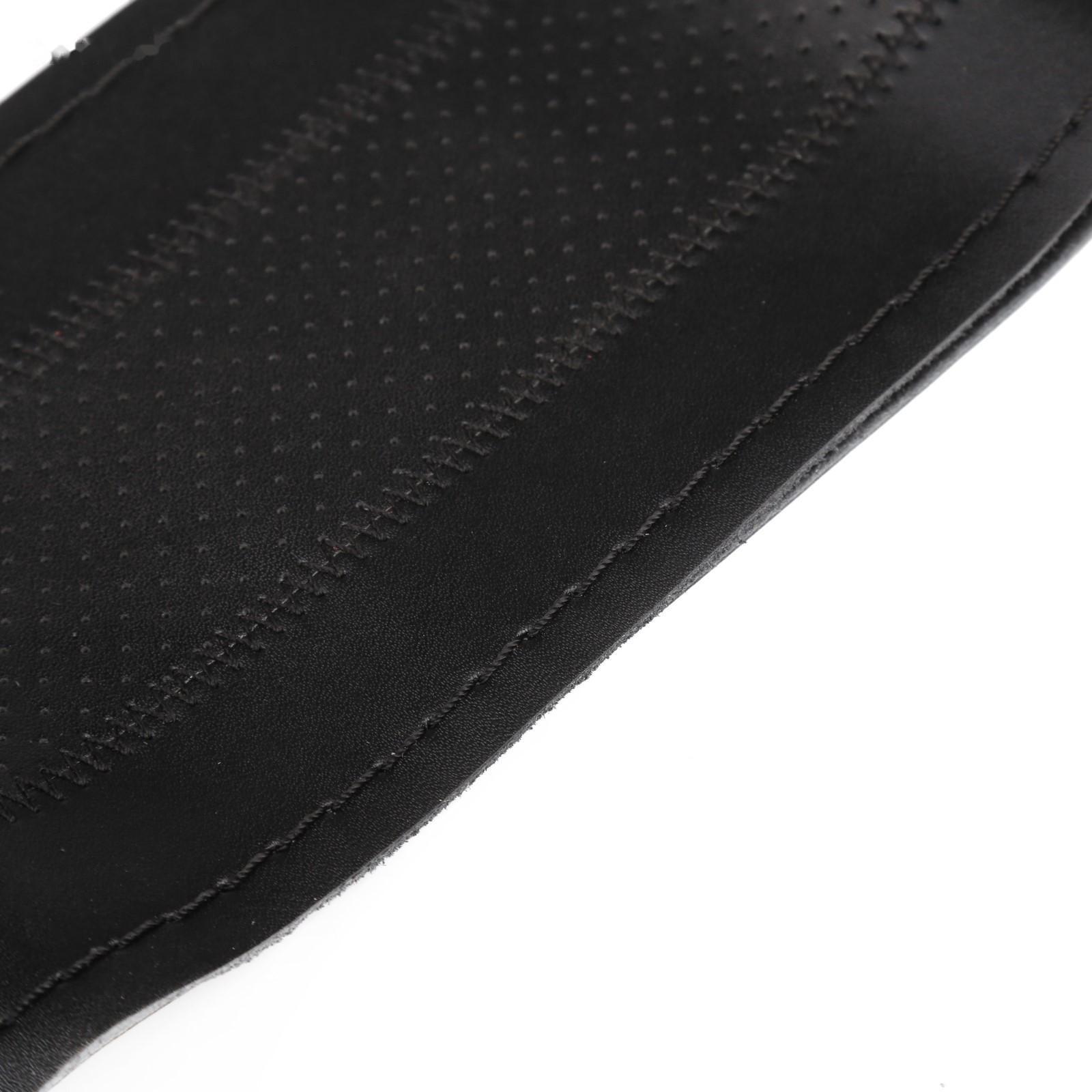 Сшивной чехол Cartage на руль 38 см, натуральная кожа с перфорацией, черный