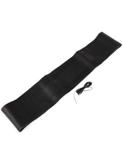 Сшивной чехол Cartage на руль 38 см, натуральная кожа с перфорацией, черный