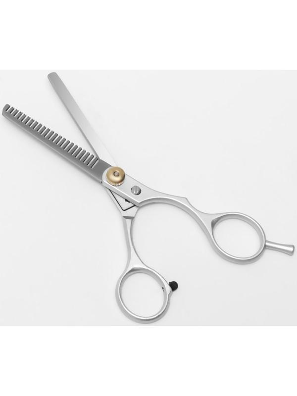 Ножницы филировочные с упором, лезвие — 6,5 см, цвет серебристый