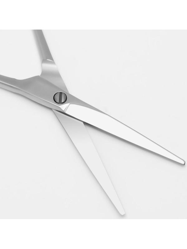 Ножницы парикмахерские с упором, лезвие — 6,5 см, цвет серебристый