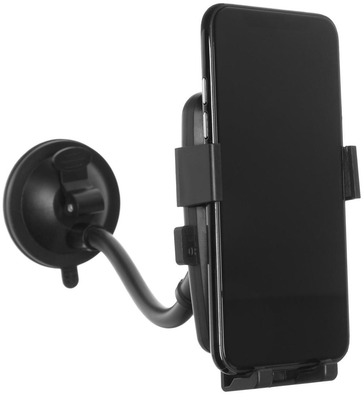 Держатель телефона TORSO, на гибкой штанге, раздвижной 5.5 - 8.5 см, цвет черный