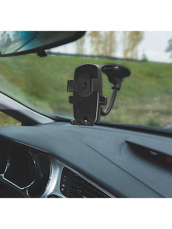 Держатель телефона TORSO, на гибкой штанге, раздвижной 5.5 - 8.5 см, цвет черный