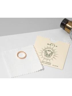 Салфетка для ухода за украшениями, микрофибра, 8*8 см, цвет белый