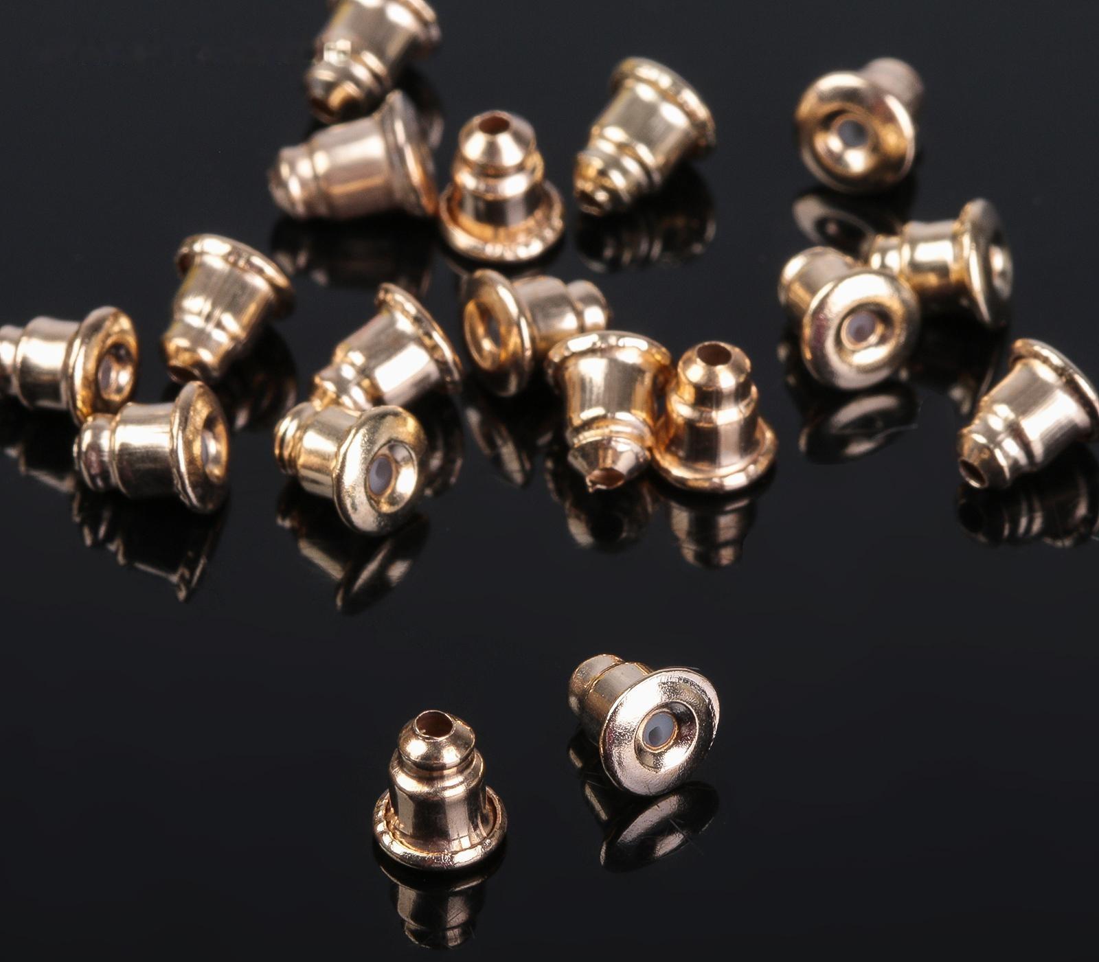 Заглушки для швенз и пусет (набор 10 пар), цвет золото