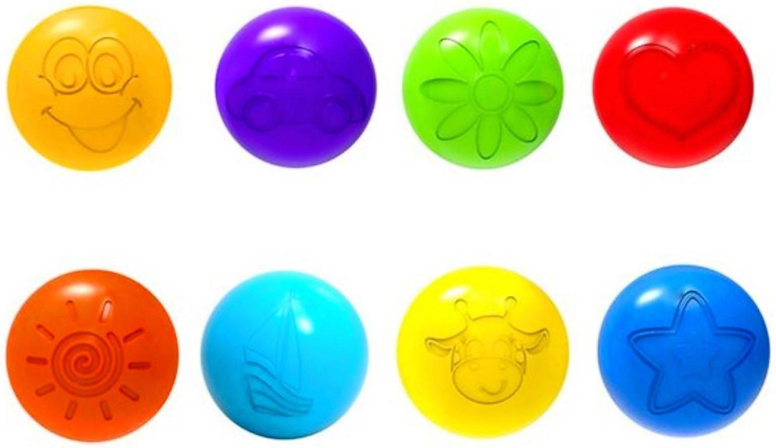Шарики для сухого бассейна с рисунком, диаметр шара 7,5 см, набор 500 штук, цвет разноцветный
