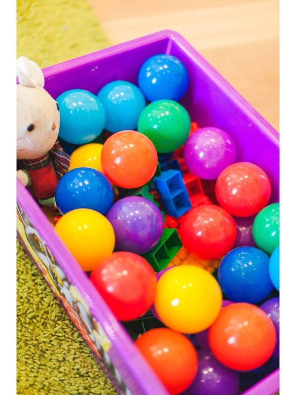 Шарики для сухого бассейна с рисунком, диаметр шара 7,5 см, набор 500 штук, цвет разноцветный