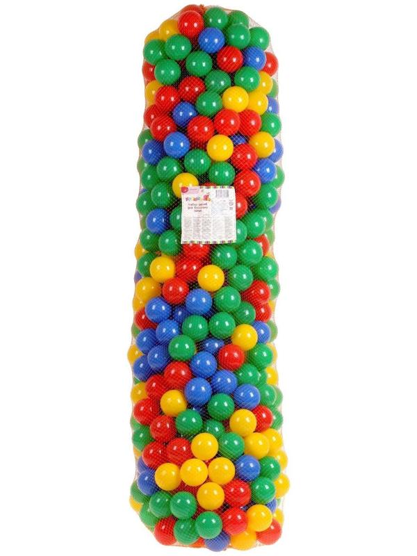 Шарики для сухого бассейна с рисунком, диаметр шара 7,5 см, набор 500 штук, цвет разноцветный