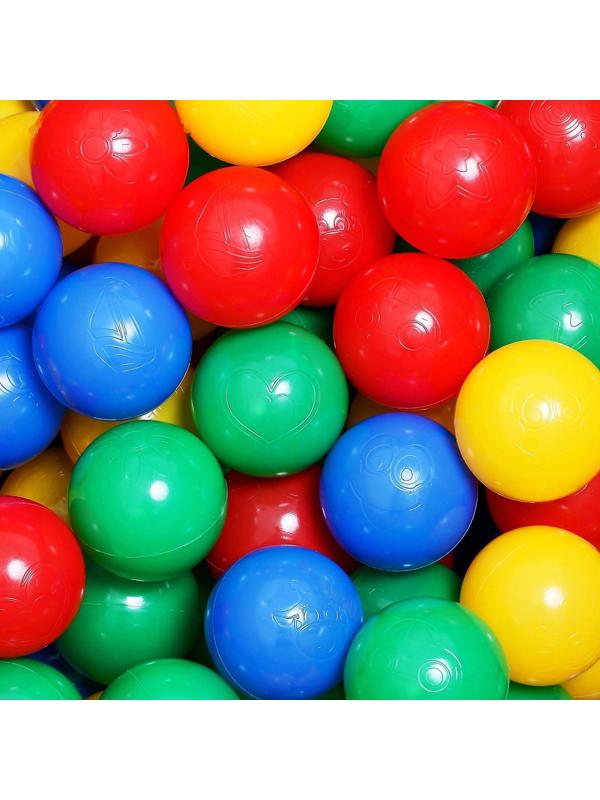 Шарики для сухого бассейна с рисунком, диаметр шара 7,5 см, набор 500 штук, цвет разноцветный