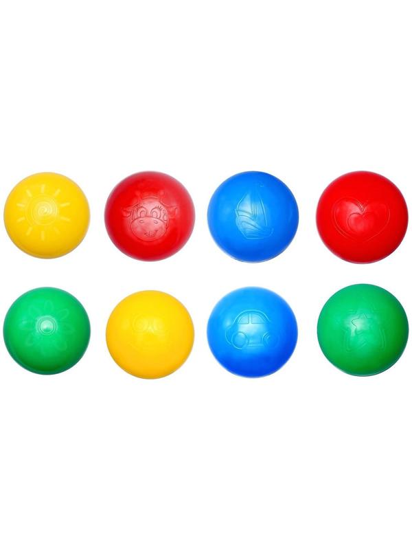 Шарики для сухого бассейна с рисунком, диаметр шара 7,5 см, набор 500 штук, цвет разноцветный
