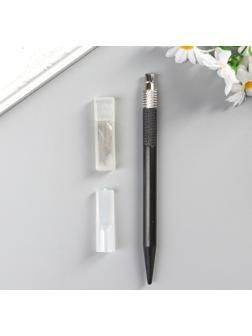 Инструмент д/творчества нож (карвинг) с колпачком+ 12 лезвий (4 мм,30 градусов) 19,5х5,5 см