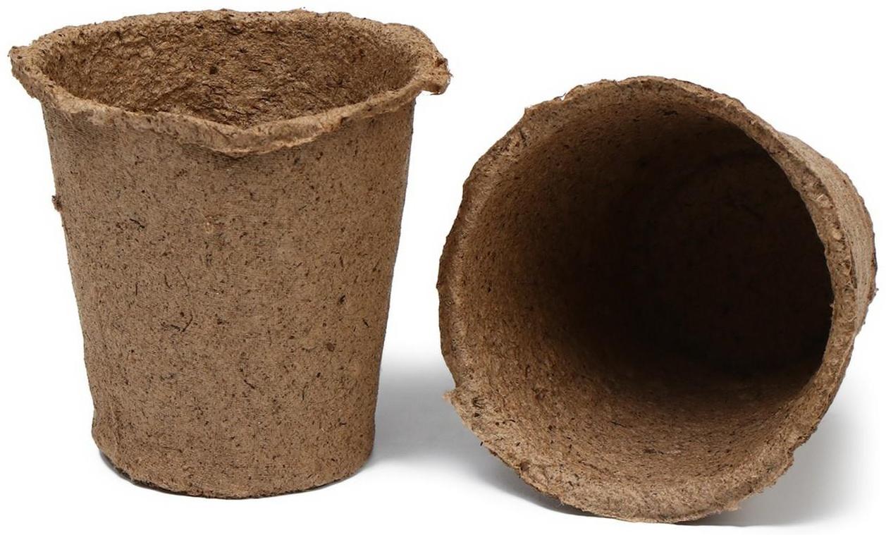 Торфяной горшок, 250 мл, 8 × 8 см, набор 20 шт., Greengo