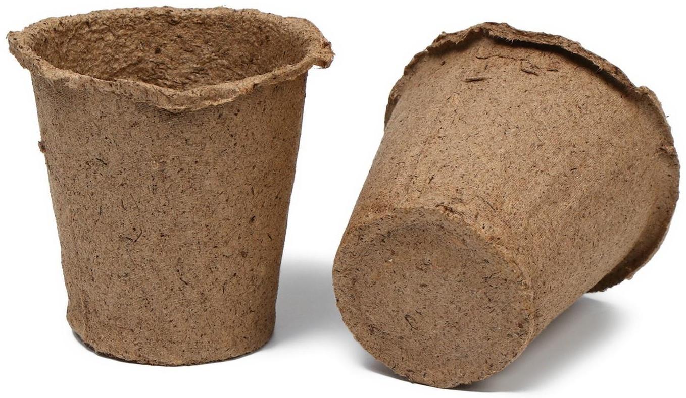 Торфяной горшок, 250 мл, 8 × 8 см, набор 20 шт., Greengo