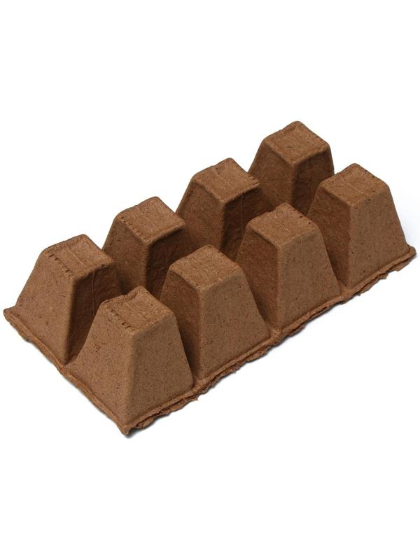 Торфяная кассета, 8 ячеек по 250 мл, 7 × 7 см, набор 3 шт.