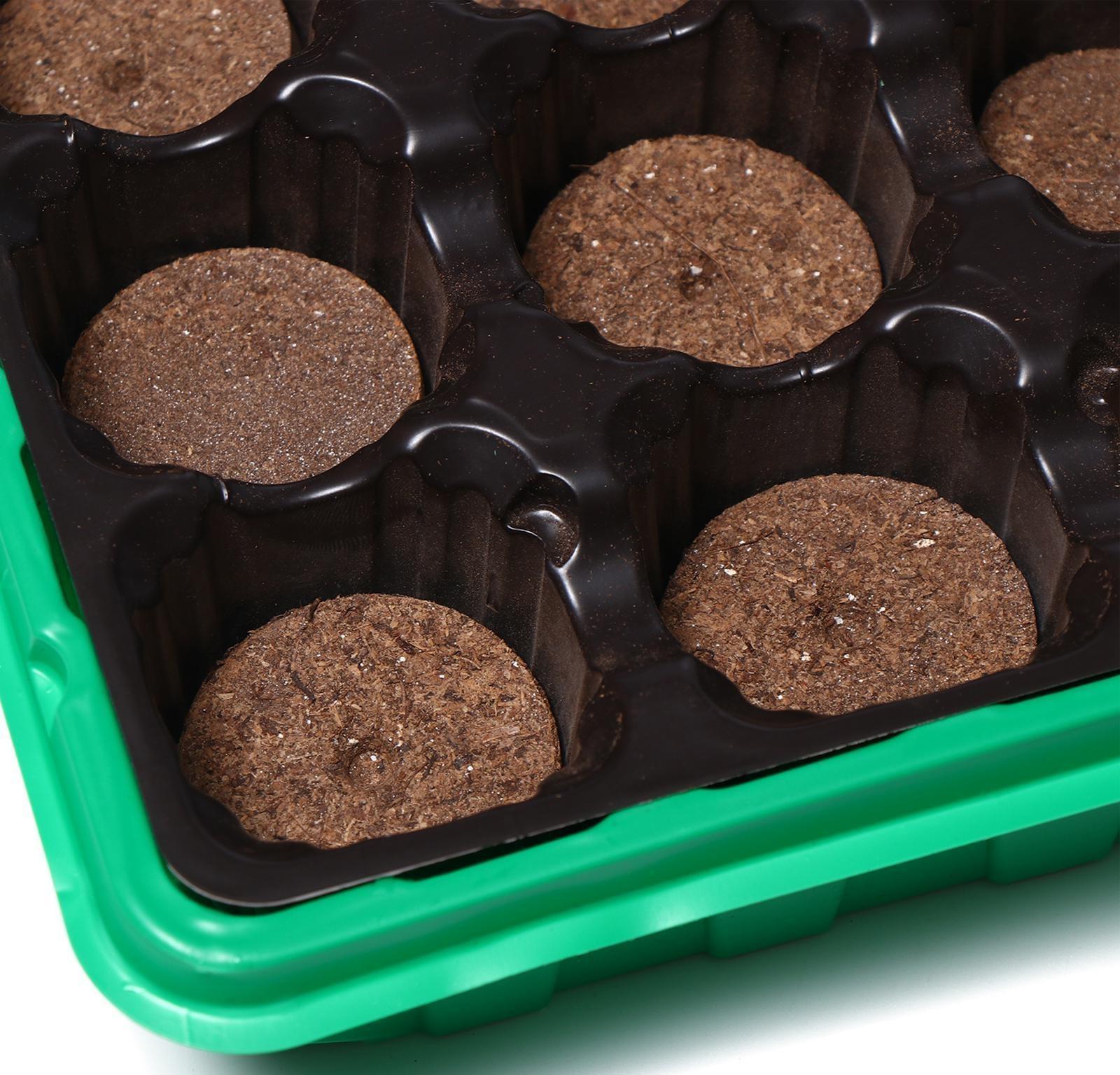 Набор для рассады: торфяная таблетка d = 4.1 см (24 шт.), кассета на 24 ячейки по 50 мл, поддон