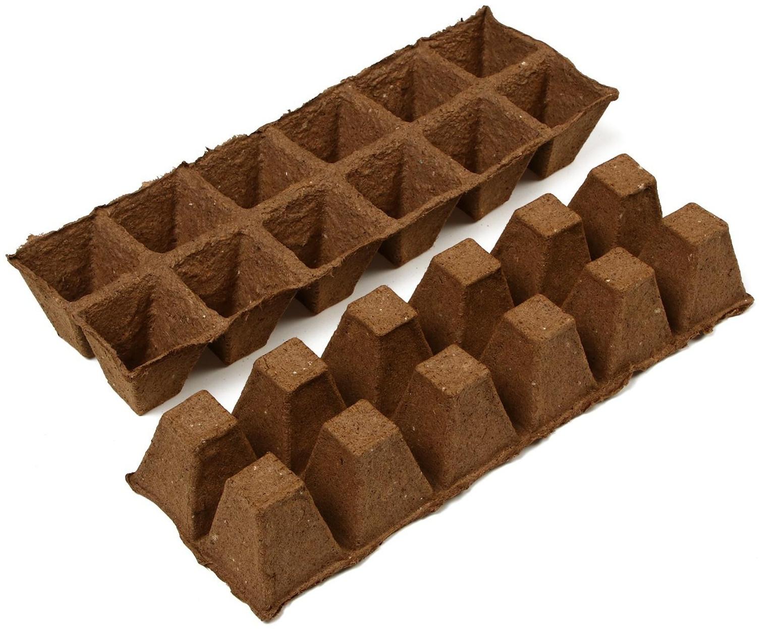 Набор для рассады: торфяная кассета, 24 ячейки (4 × 4 см) по 50 мл, поддон