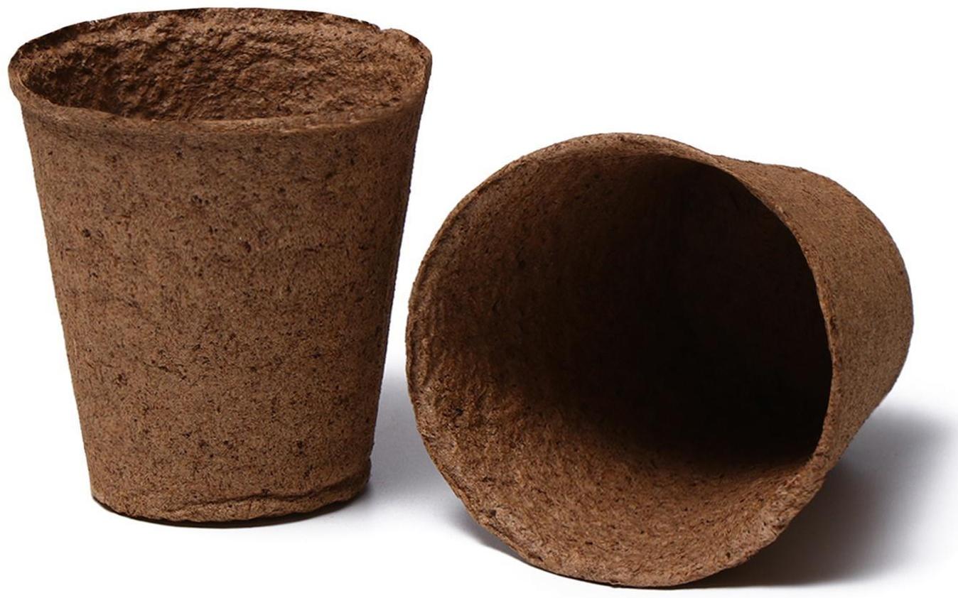 Торфяной горшок, 400 мл, 9 × 9 см, набор 9 шт.