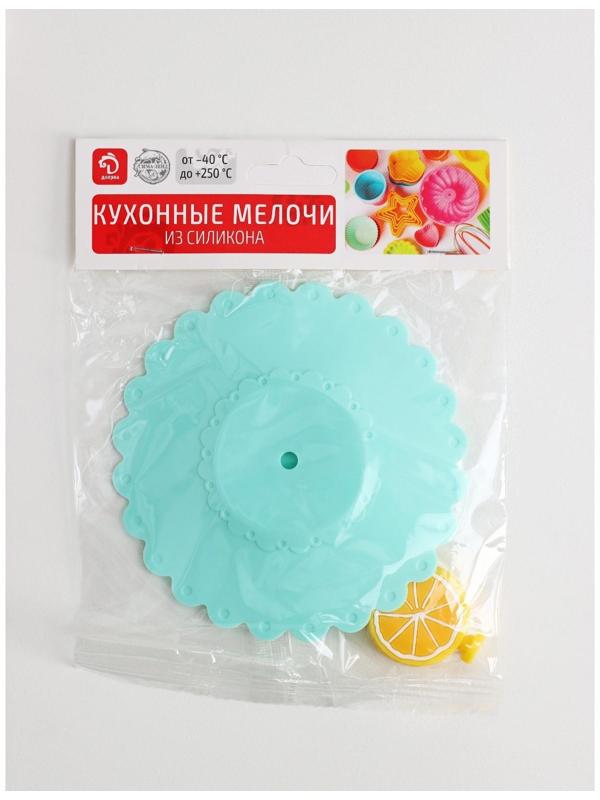 Крышка-непроливайка силиконовая Доляна «Лимон», d=11 см, цвет мятный