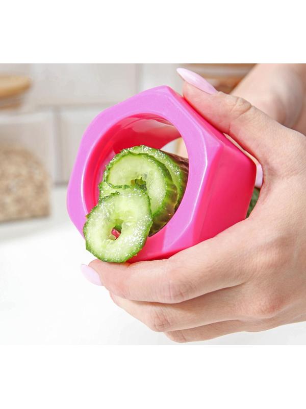 Нож для нарезки спиралью Доляна «Солнце», 8 см, цвет МИКС