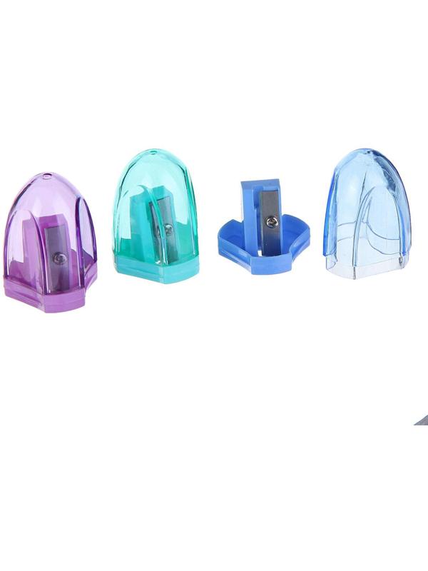 Точилка с контейнером, прозрачная, МИКС