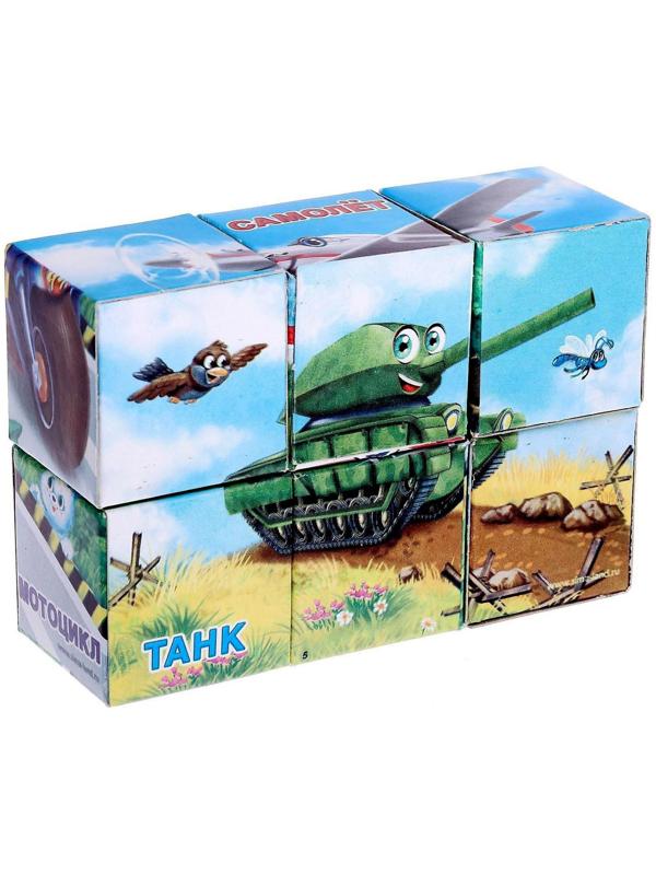 Кубики «Транспорт», 6 штук (картон)