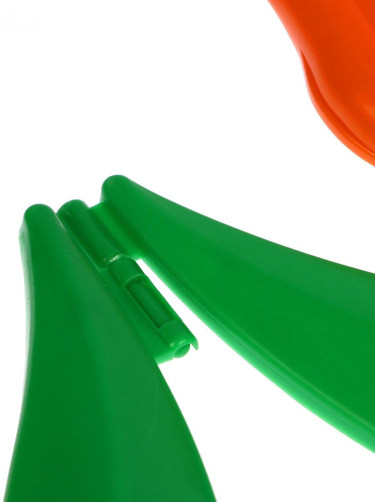 Ограждение декоративное, 30 × 225 см, 5 секций, пластик, оранжевый цветок, «Тюльпан»